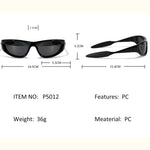 Retro Y2K Cat Eye Men Polarized Sport Sunglasses Shades UV400 Fashion Punk Goggles Luxury Women Driving Sun Glasses