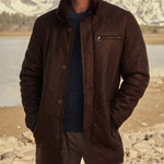 Quilted Fur Coat Long Fur Button Coat Jacket