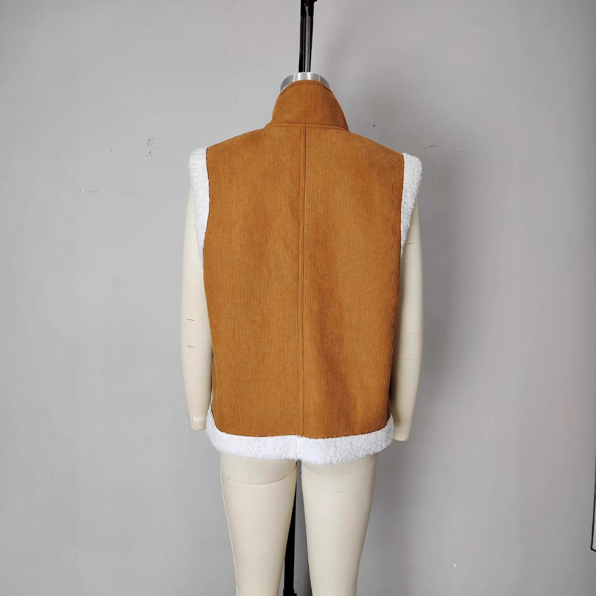 Fashionable Jacket Warm Fur Sleeveless Vest
