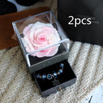 Eternal Flower Rose Jewelry Box for Birthday Presents Valentines Day Wedding Gift