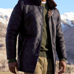 Quilted Fur Coat Long Fur Button Coat Jacket