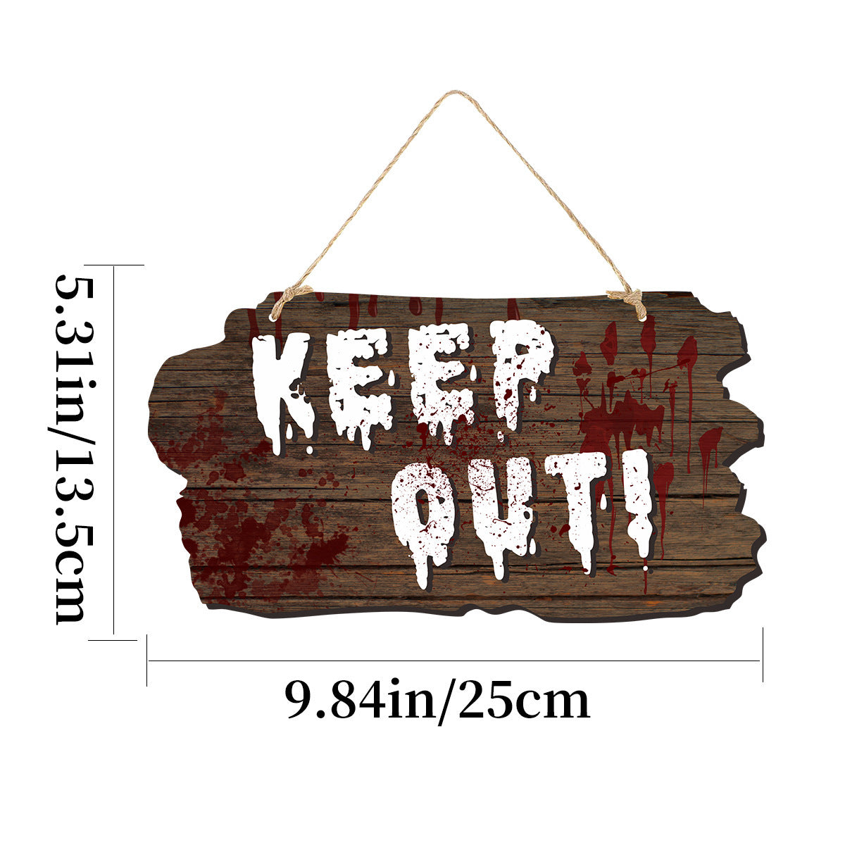 Imitation Wooden Doorplate Ghost Festival Haunted House Horror Atmosphere Decoration